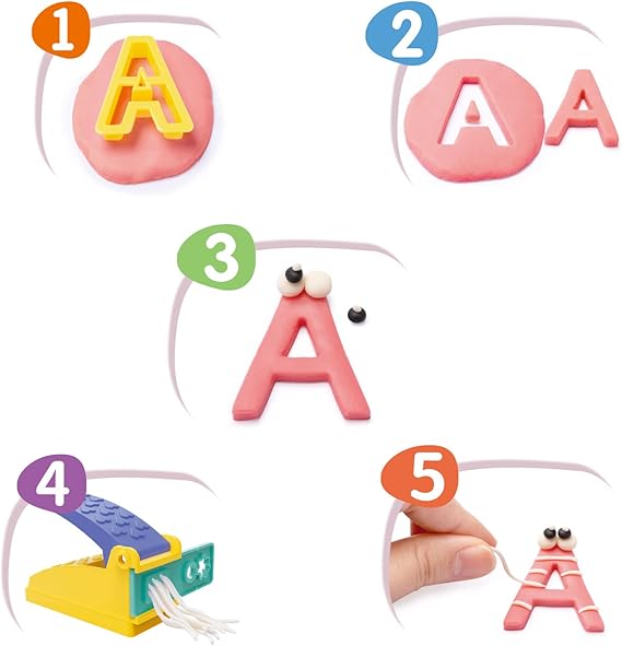 Alphabet Learning Color Dough Play Set