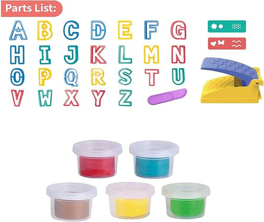 Alphabet Learning Color Dough Play Set