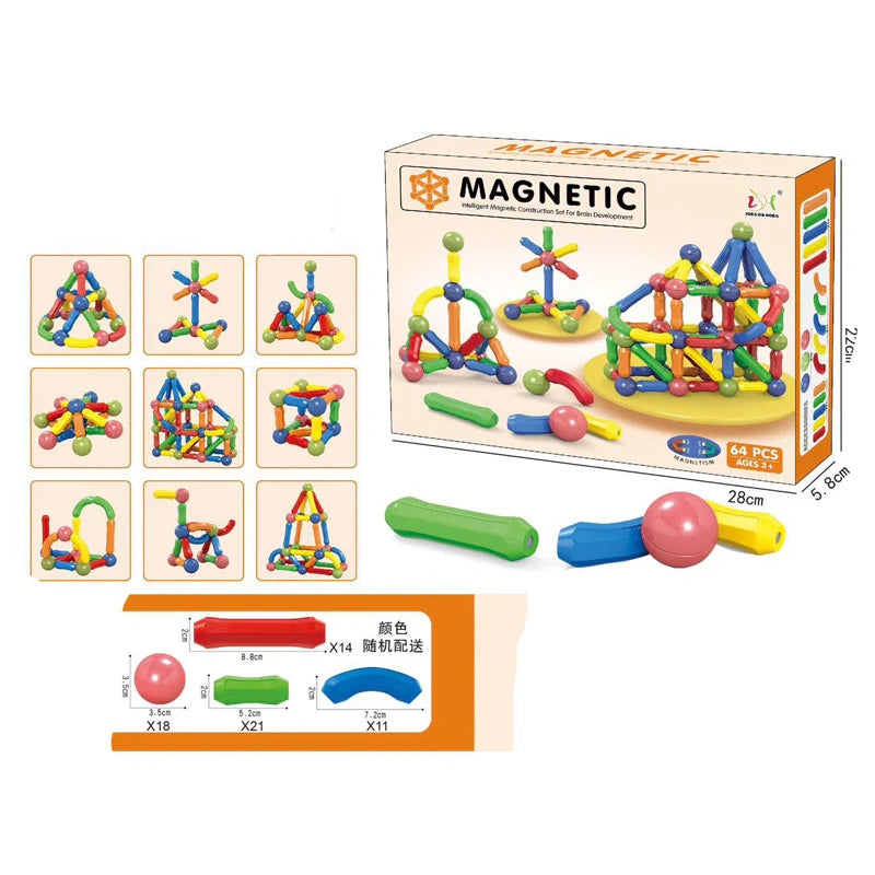 DIY Magnetic Sticks and Balls Building Set
