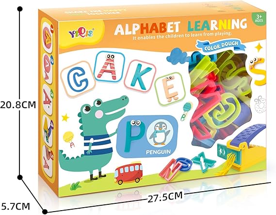 Alphabet Learning Color Dough Play Set