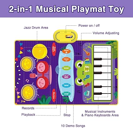 Music Jazz Play Mat 2-in-1 Touch