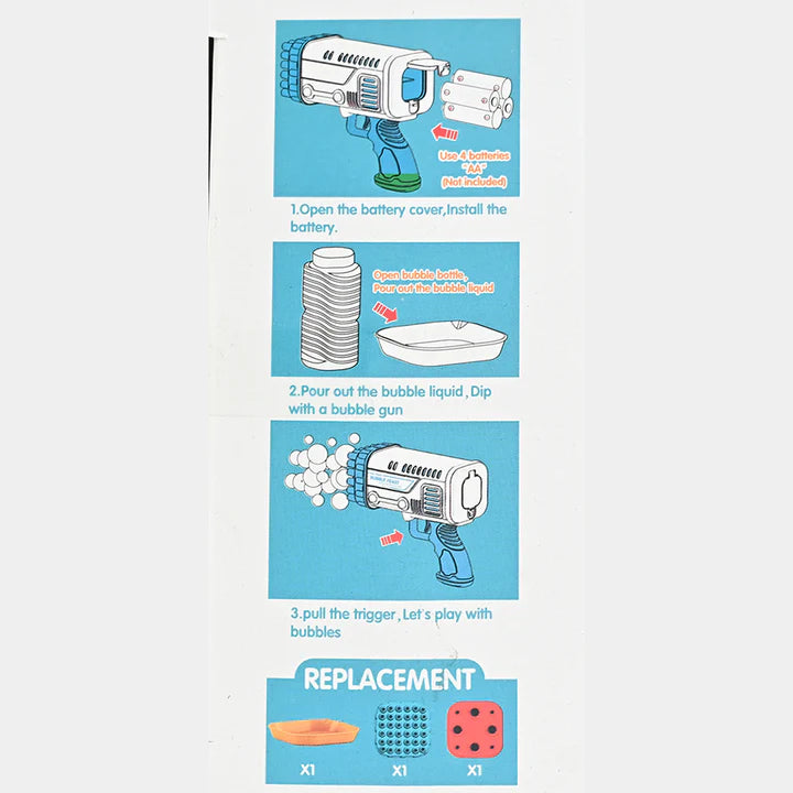 Space Rocket Bazooka Bubble Gun