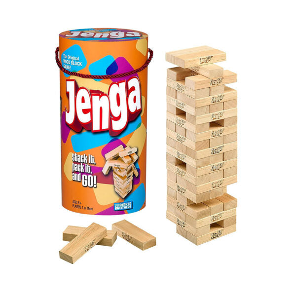 Hasbro: Bottle Jenga – Classic Wooden Block Game