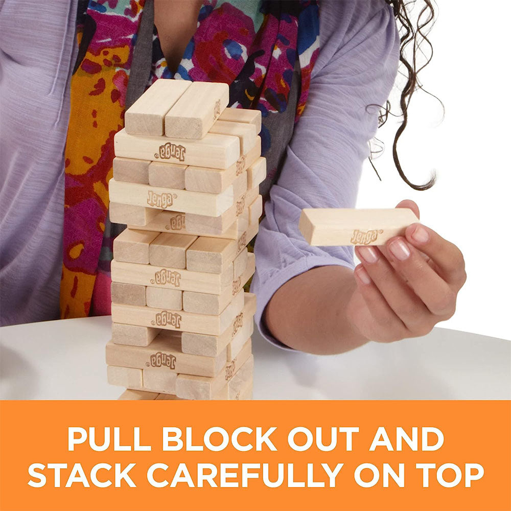Hasbro: Bottle Jenga – Classic Wooden Block Game