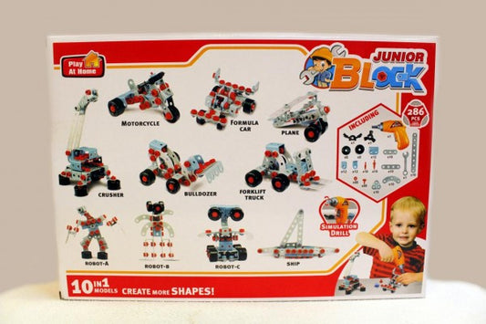 Junior Building Blocks Set with Simulation Drill-286 pcs