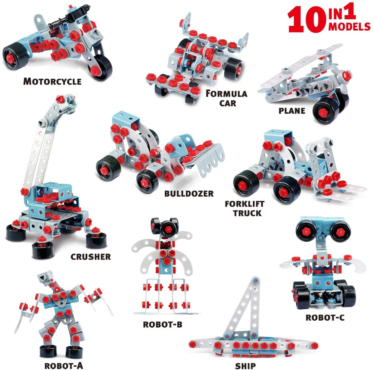 Junior Building Blocks Set with Simulation Drill-286 pcs