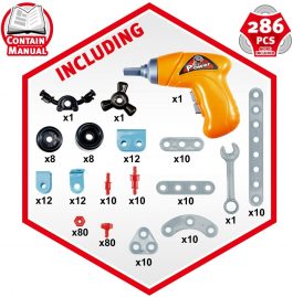 Junior Building Blocks Set with Simulation Drill-286 pcs