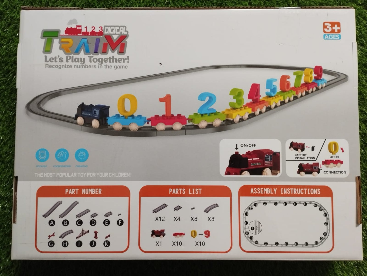 TRAIM Colorful Playtive Digital Train Play Set 53 pcs