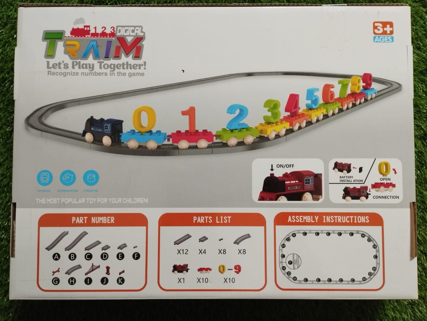 TRAIM Colorful Playtive Digital Train Play Set 53 pcs