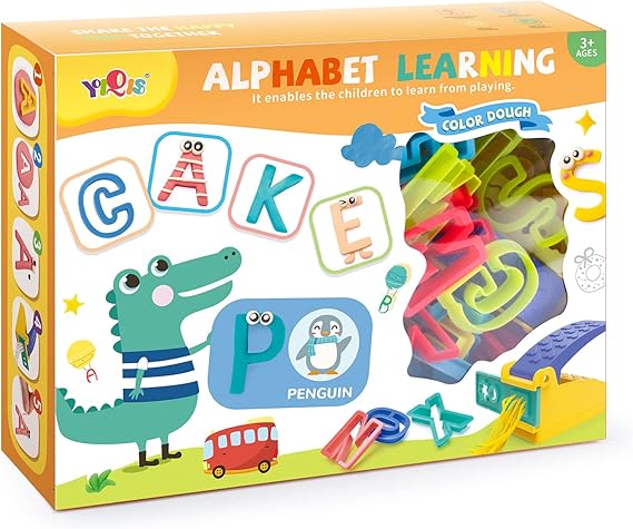 Alphabet Learning Color Dough Play Set