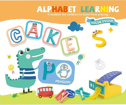 Alphabet Learning Color Dough Play Set