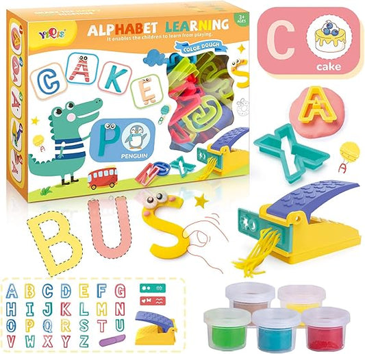 Alphabet Learning Color Dough Play Set
