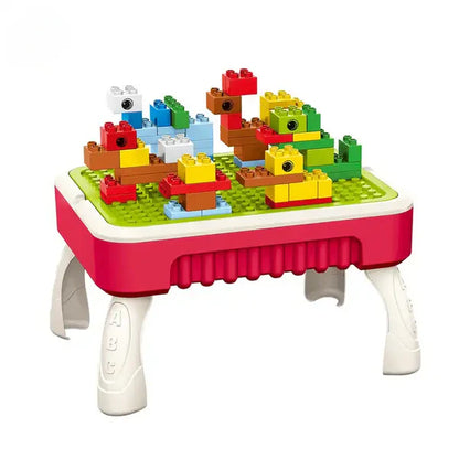 2-in-1 Building Blocks Table & Drawing Board for Kids – Creative Play Station
