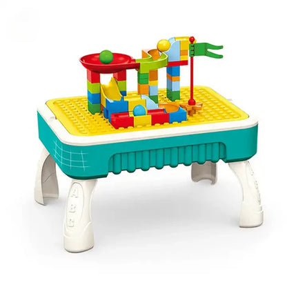 2-in-1 Building Blocks Table & Drawing Board for Kids – Creative Play Station