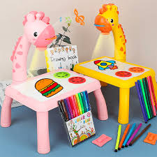Giraffe Projection Painting Table for Kids (Medium)