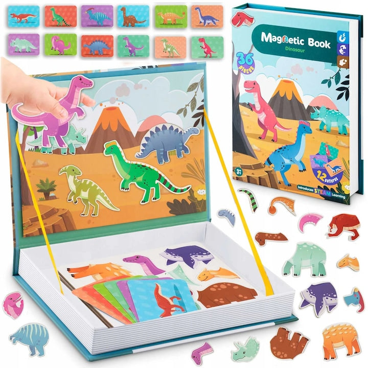 STEAM Magnetic Dinosaur Puzzle Book