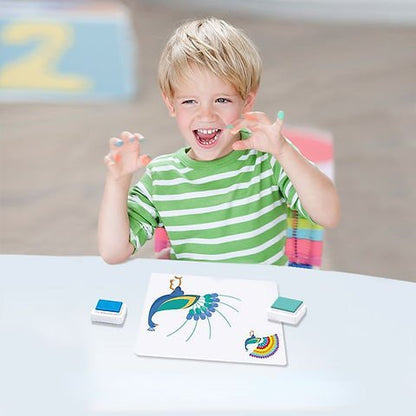 Finger Painting Coloring Book 32 Sheets & 24 Colors Set