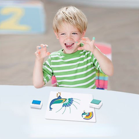 Finger Painting Coloring Book 32 Sheets & 24 Colors Set