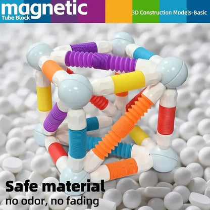 Flexible Magnetic Tube Building Blocks