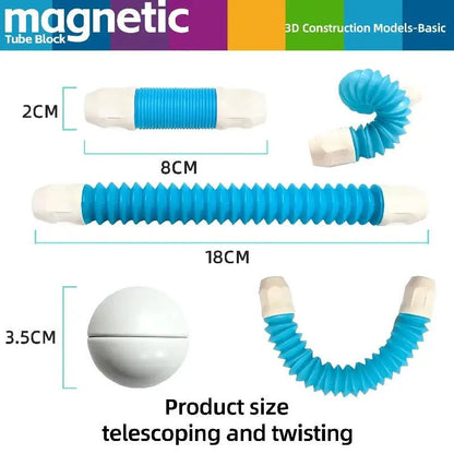 Flexible Magnetic Tube Building Blocks