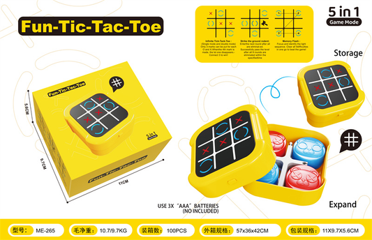 5 in 1 Electronic Touch Tic Tac Toe Puzzle Game