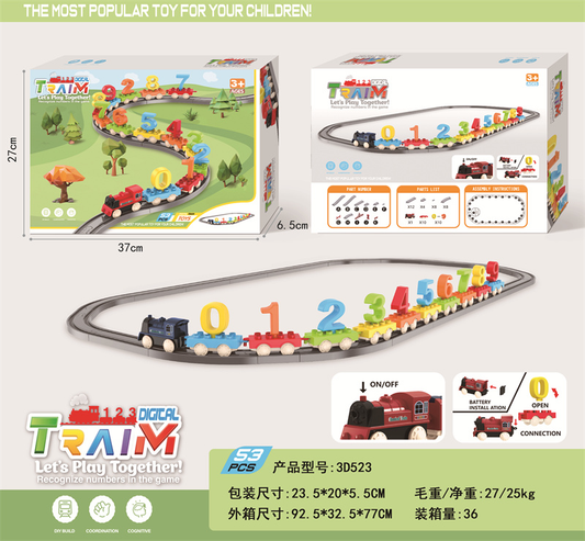 TRAIM Colorful Playtive Digital Train Play Set 53 pcs
