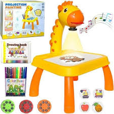 Giraffe Projection Painting Table for Kids (Medium)